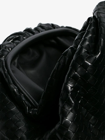 Shop Bottega Veneta Black The Pouch Leather Clutch Bag