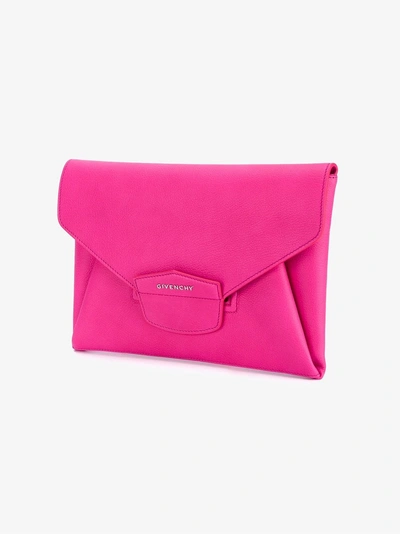 Shop Givenchy Grosse 'antigona' Clutch In Pink