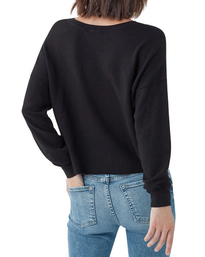 Shop Splendid Essential Active Marathon Sweatshirt In Black