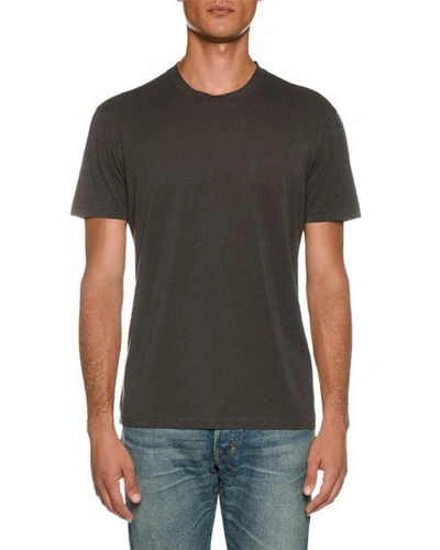 Shop Tom Ford Men's Short-sleeve Solid T-shirt, Gray