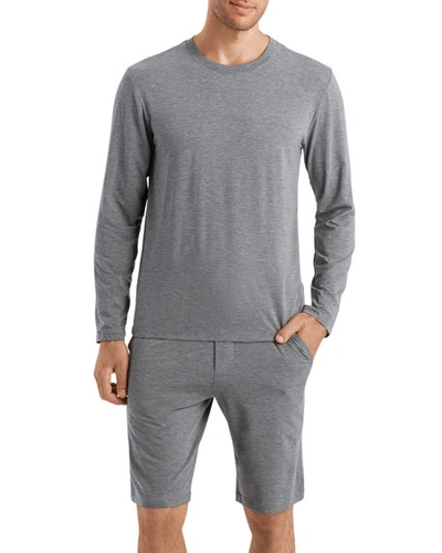 Shop Hanro Men's Casual Shorts In Gray Pattern