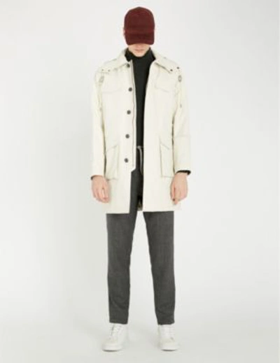 Shop Reiss Archer Cotton-blend Trench Coat In White