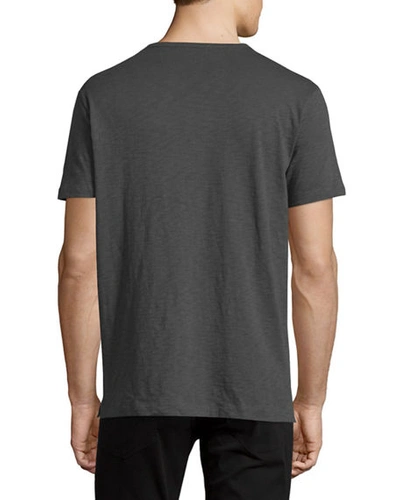 Shop Vince Slub Short-sleeve V-neck T-shirt In Sphere