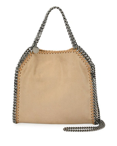 Shop Stella Mccartney Mini Falabella Crossbody Bag In Medium Beige