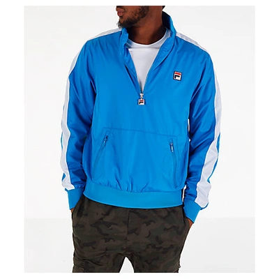 Shop Fila Men's Hopper Half-zip Wind Jacket In Blue Size Large