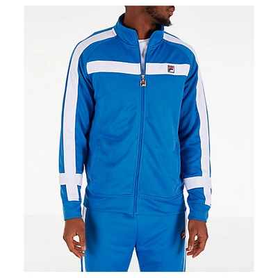 Shop Fila Men's Renzo Track Jacket In Blue Size Large 100% Polyester