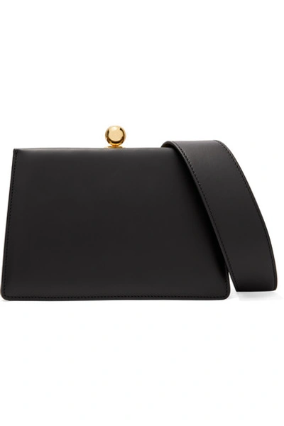 Shop Ratio Et Motus Mini Twin Leather Shoulder Bag In Black