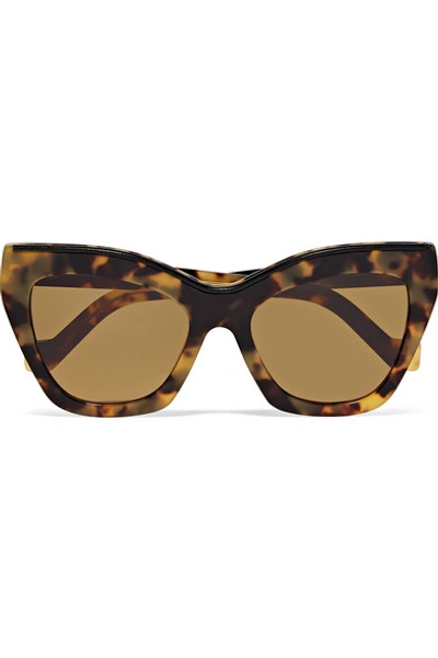 Shop Loewe Cat-eye Tortoiseshell Acetate Sunglasses