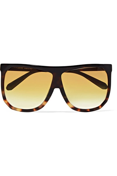 Shop Loewe Filipa Oversized D-frame Tortoiseshell Acetate Sunglasses