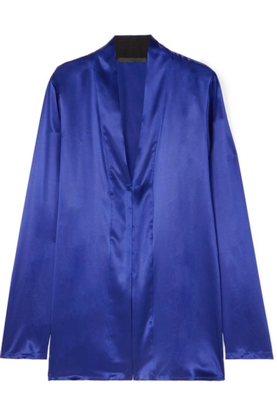 Shop Haider Ackermann Silk-satin Shirt In Blue