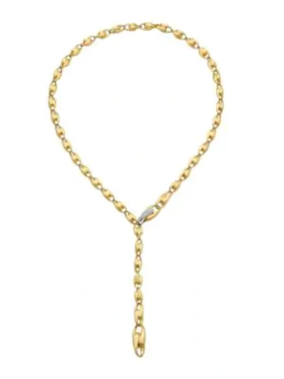 Shop Marco Bicego Lucia 18k Yellow Gold & Diamond Lariat Necklace