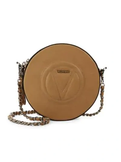 Shop Valentino By Mario Valentino Passy Leather Shoulder Bag In Cookie