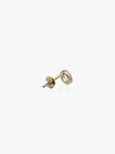 Shop Mateo 14k Yellow Gold Pavé Diamond Stud Circle Earrings In 107 - Metallic