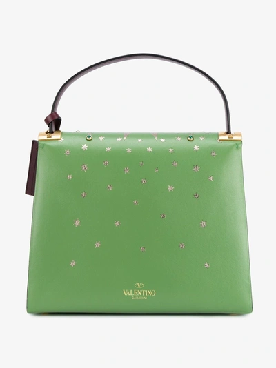 Shop Valentino Garavani 'my Rockstud Star Stripes' Handtasche In Green