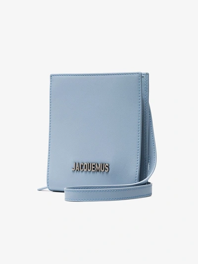 Shop Jacquemus Neck-strap Logo Bag In Blue