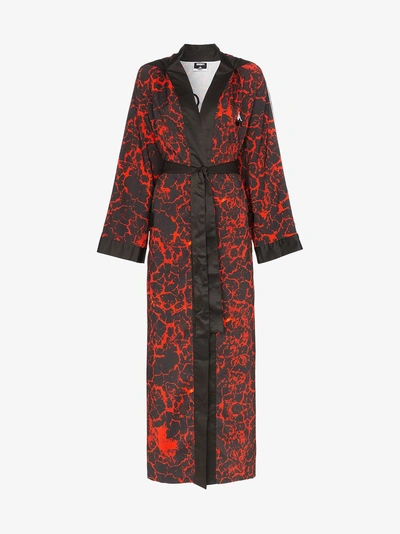 Shop Charm's X Kappa Lava-print Boxing Robe In Red