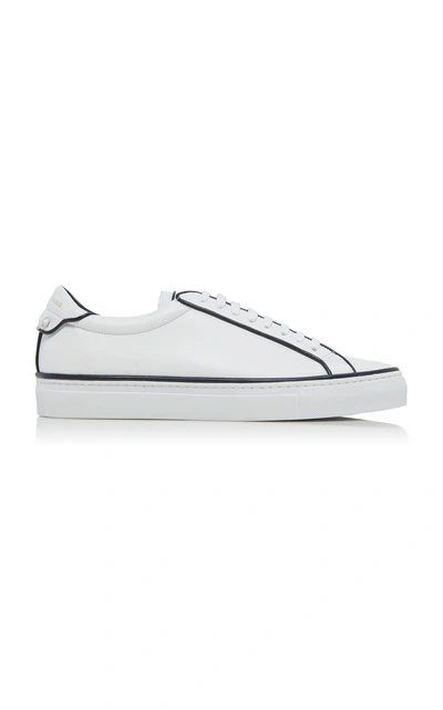 Shop Givenchy Urban Street Leather Trainers  In Black/white