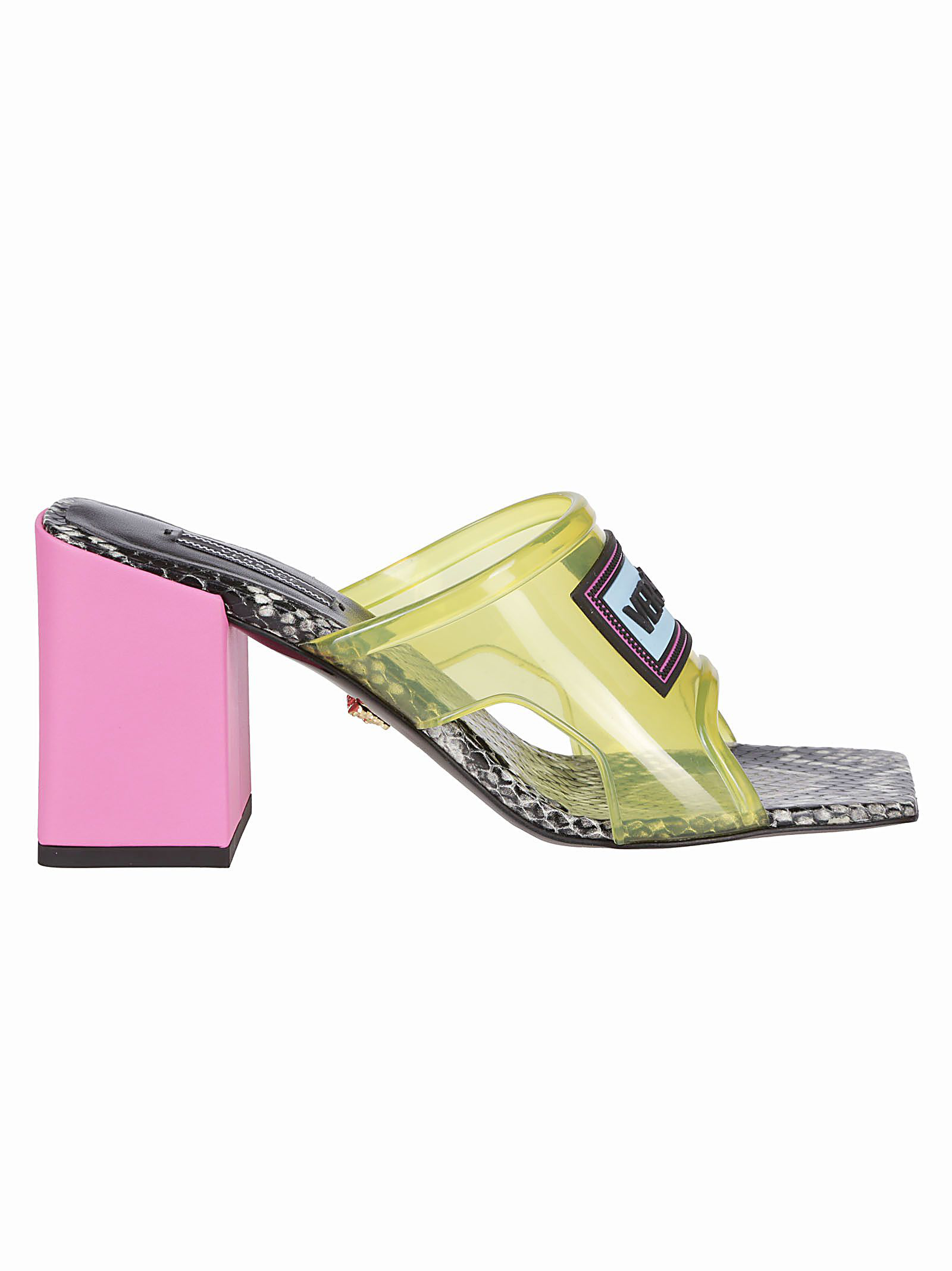 versace pvc mules