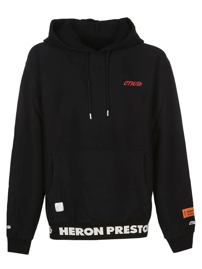 Shop Heron Preston Printed Hoodie In Black