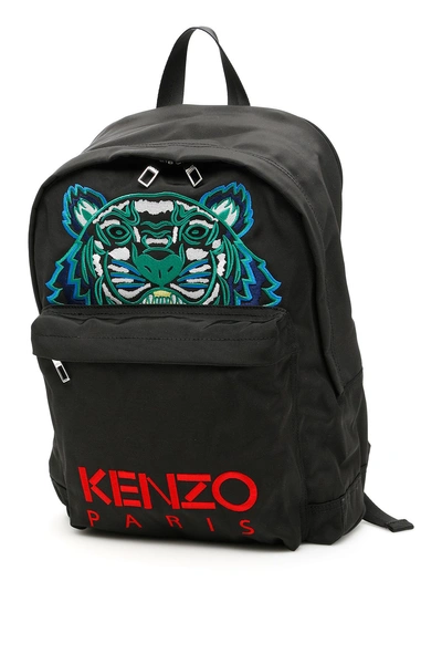 Shop Kenzo Tiger Backpack In Noir|nero