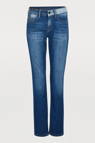 Shop Atelier Notify Bamboo Classic Jeans In Patchwork