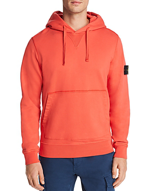 Stone Island Hooded Sweatshirt In Coral | ModeSens