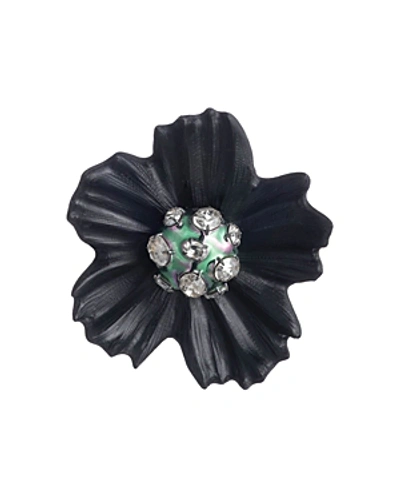 Shop Alexis Bittar Liquid Flower Pin In Black