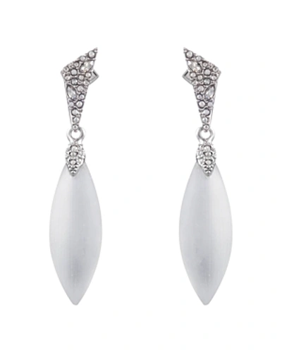 Shop Alexis Bittar Crystal-encrusted Dangling Earrings In Silver