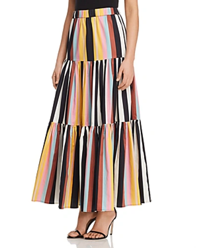 Shop Tory Burch Printed Maxi Skirt In Webbing Stripe