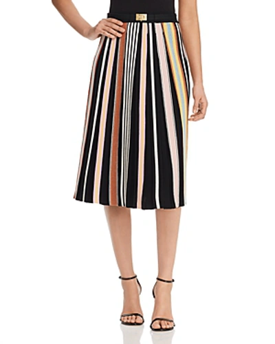 Shop Tory Burch Striped Knit Skirt In Webbing Stripe