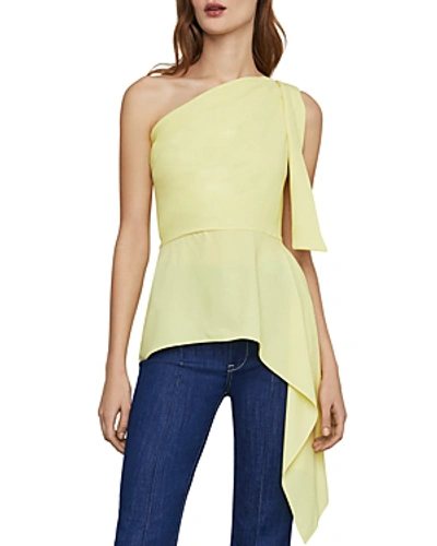 Shop Bcbgmaxazria One-shoulder Asymmetric Top In Limelight