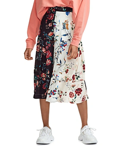 Shop Maje Jinger Floral Midi Skirt In Print