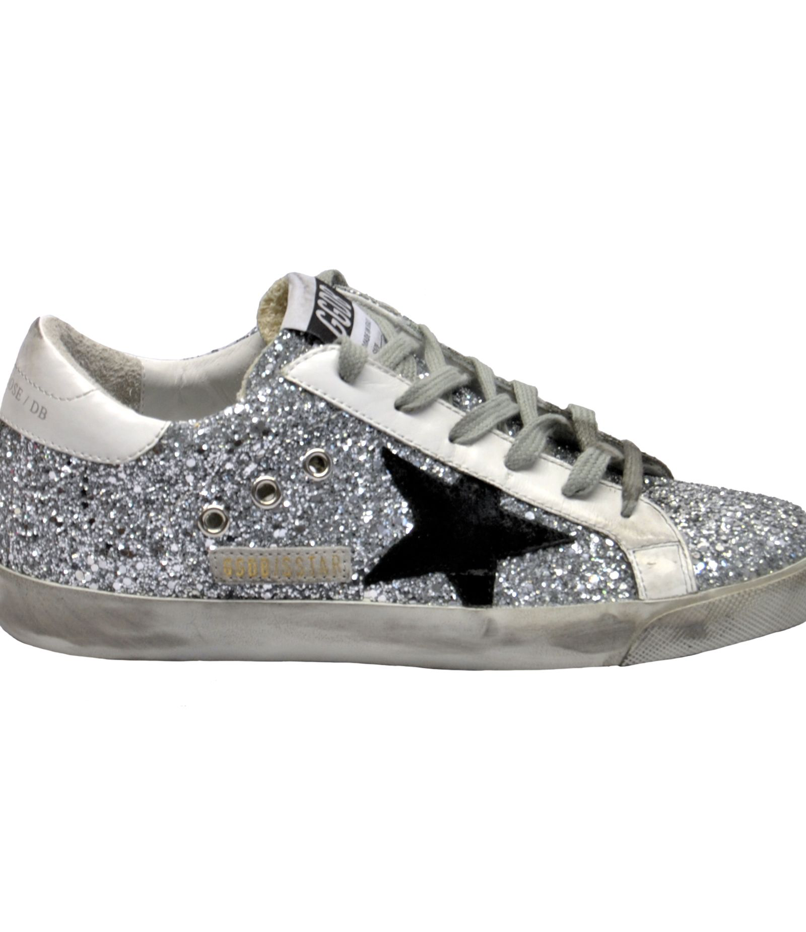 golden goose glitter black