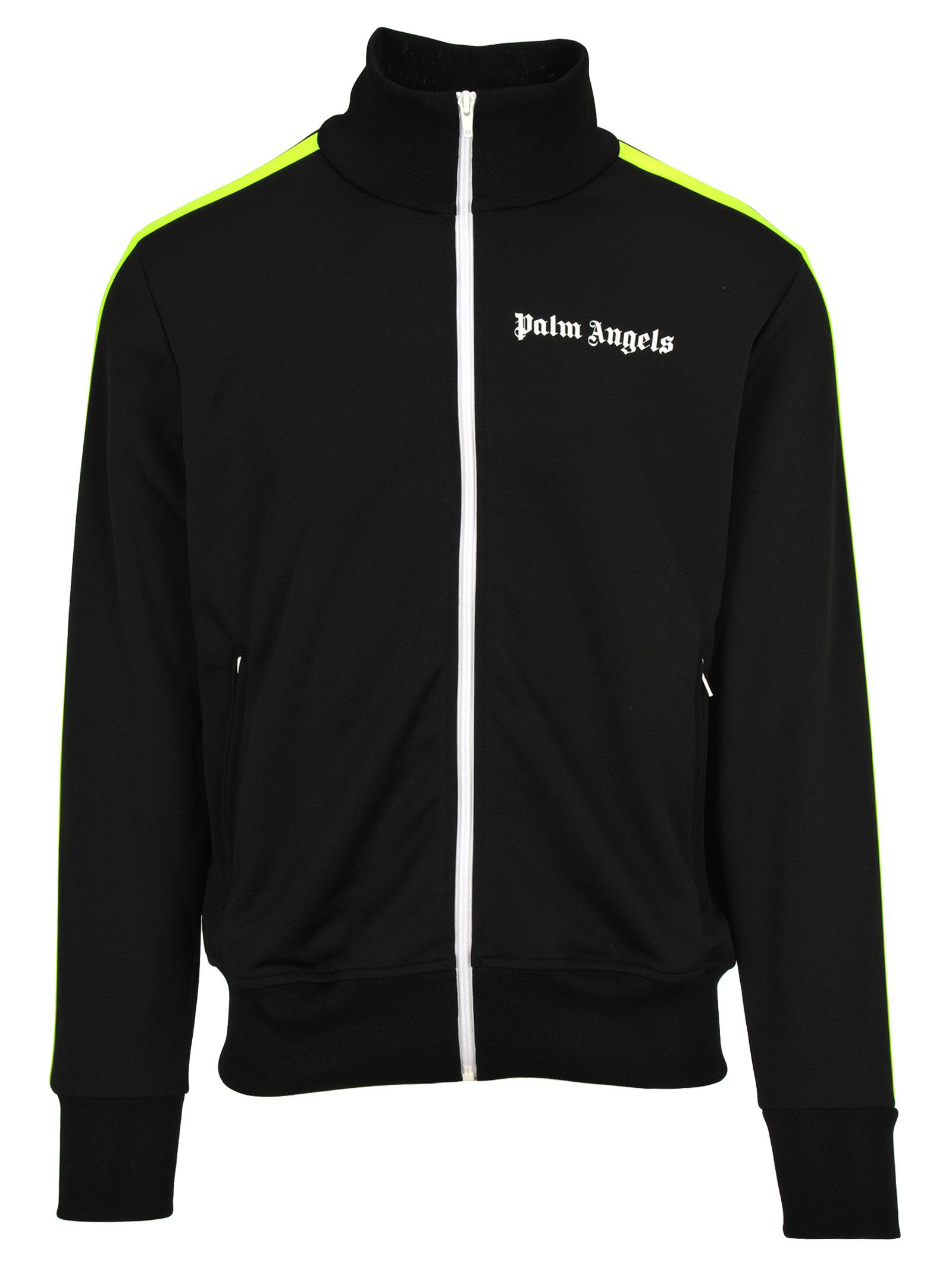 Palm Angels Track Jkt Basic Fluo In Black + Yellow | ModeSens