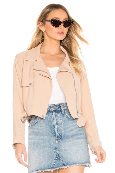 Shop Lovers & Friends Lovers + Friends Smoke Moto Jacket In Cream. In Nude