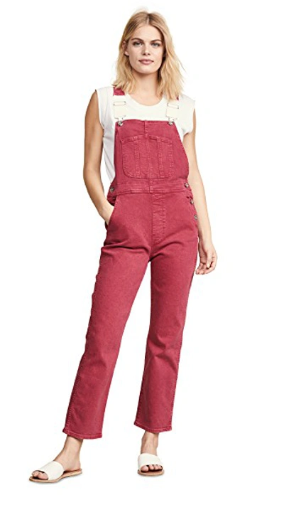 Shop 3x1 Rose Overalls In Mineral Rust Red