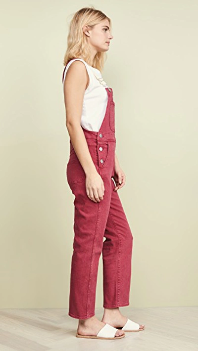 Shop 3x1 Rose Overalls In Mineral Rust Red