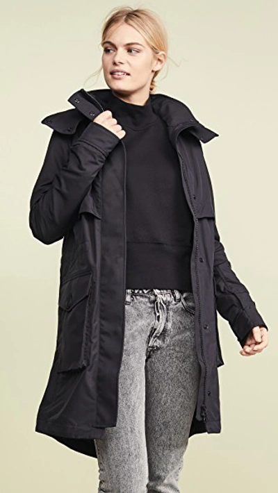 Shop Canada Goose Cavalry Trench Coat In Black