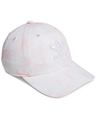 Shop Adidas Originals Cotton Relaxed Tie-dyed Strapback Cap In Dust Pink