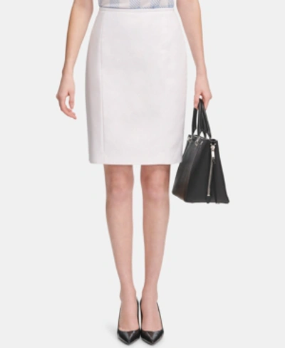 Shop Calvin Klein Pencil Skirt In White