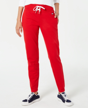 tommy hilfiger red joggers