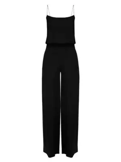Shop Theory Ribbed Spaghetti Strap Jumpsuit In Black