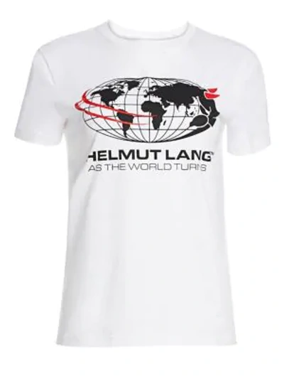 Shop Helmut Lang World Turns Cotton Tee In Chalk White