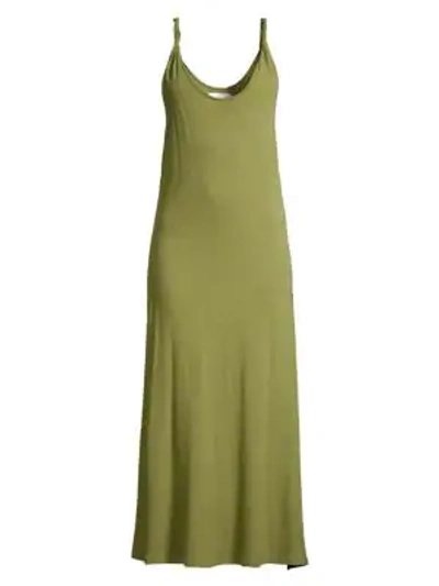 Shop Current Elliott The Twisted Dress In Loden Green