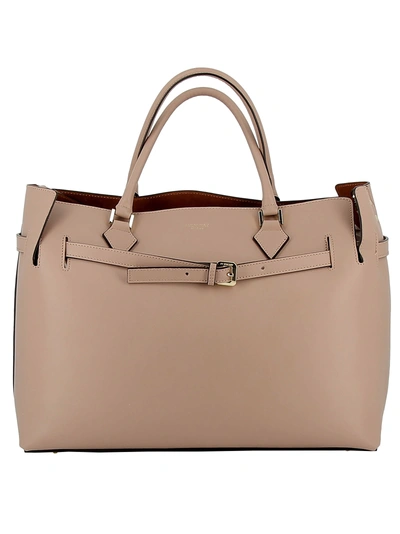 Shop Avenue 67 Cipria Leather Tote In Pink