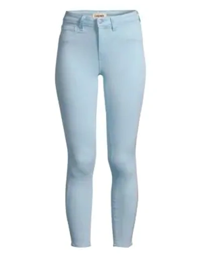 Shop L Agence Margot High-rise Ankle Skinny Jeans In Sky Blue