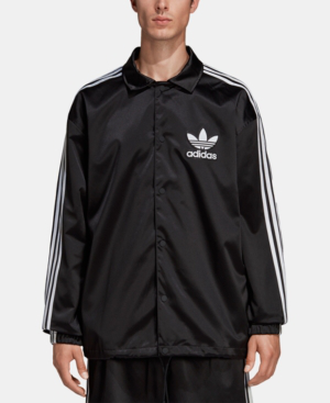 adidas satin coach jacket