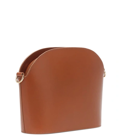 Shop Apc Gabrielle Leather Shoulder Bag In Brown
