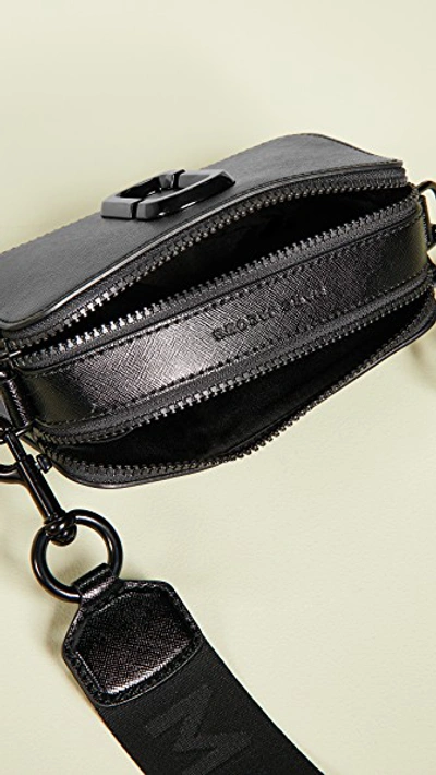 Marc Jacobs Jacobs The Glam Shot Logo Plaque Shoulder Bag In Black