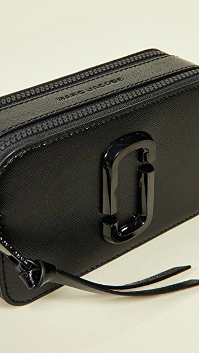 Marc Jacobs Jacobs The Glam Shot Logo Plaque Shoulder Bag In Black